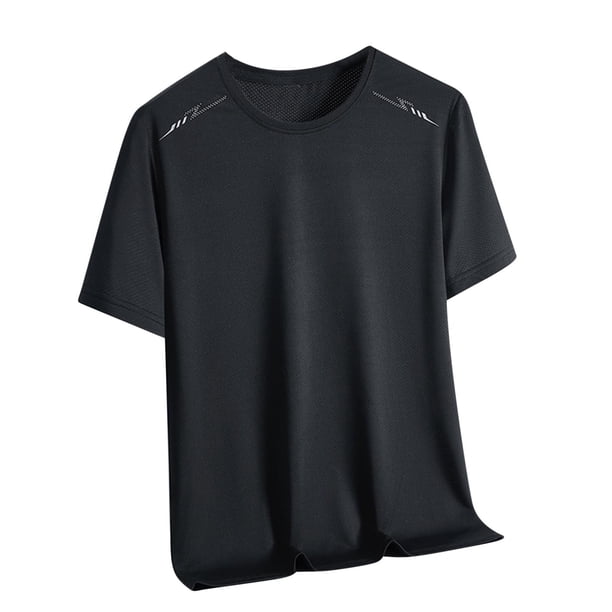 pstuiky Camisas de vestir de manga corta para hombre, Camiseta de verano fina, transpirable y holgada de media manga para hombre camisas casuales para hombre m