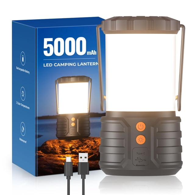 Linterna de Camping PopoIron con Batería Recargable de 5000mAh