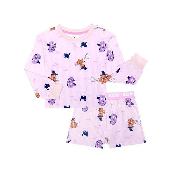 Care Bear Girls Halloween Long Sleeve Top and Short Pajama Set, 2-Piece, Sizes 4-12