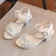 thumbnail image 2 of Sandalias de Tacón Alto para las Mujeres Punteado Strass Arco Estilo Verano Zapatos de Rendimiento para las Mujeres de la Escuela Secundaria Y los Niños, 2 of 9