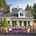 thumbnail image 6 of Purple Congrats Grad Banner with Golden Elements Balloons and Tassel Decors Backdrop Party Supplies for Graduation Party Photography Props Celebration Decorations, 6 of 6