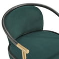 thumbnail image 4 of GDF Studio Black Contemporary Upholstered Counter Stools with Gold Trim, Black Iron Frame, Set of 2, 4 of 7