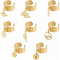 thumbnail image 1 of 8 anillos de acero inoxidable con dijes para mujer, con forma de corazón, diseño de rayo de loto, ajustables, abiertos, para dedo, joyería, 1 of 9