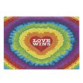 thumbnail image 1 of Pride Cutting Board, Love Wins Celebration Tie Dye Digital Print Backdrop and Rainbow Colors Happiness, Decorative Tempered Glass Cutting and Serving Board, Large Size, Multicolor, by Ambesonne, 1 of 1