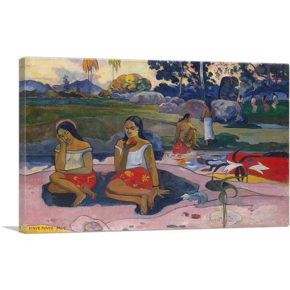 ARTCANVAS Sacred Spring - Sweet Dreams 1894 Canvas Art Print by Paul Gauguin - Size: 12" x 8" (0.75" Deep)