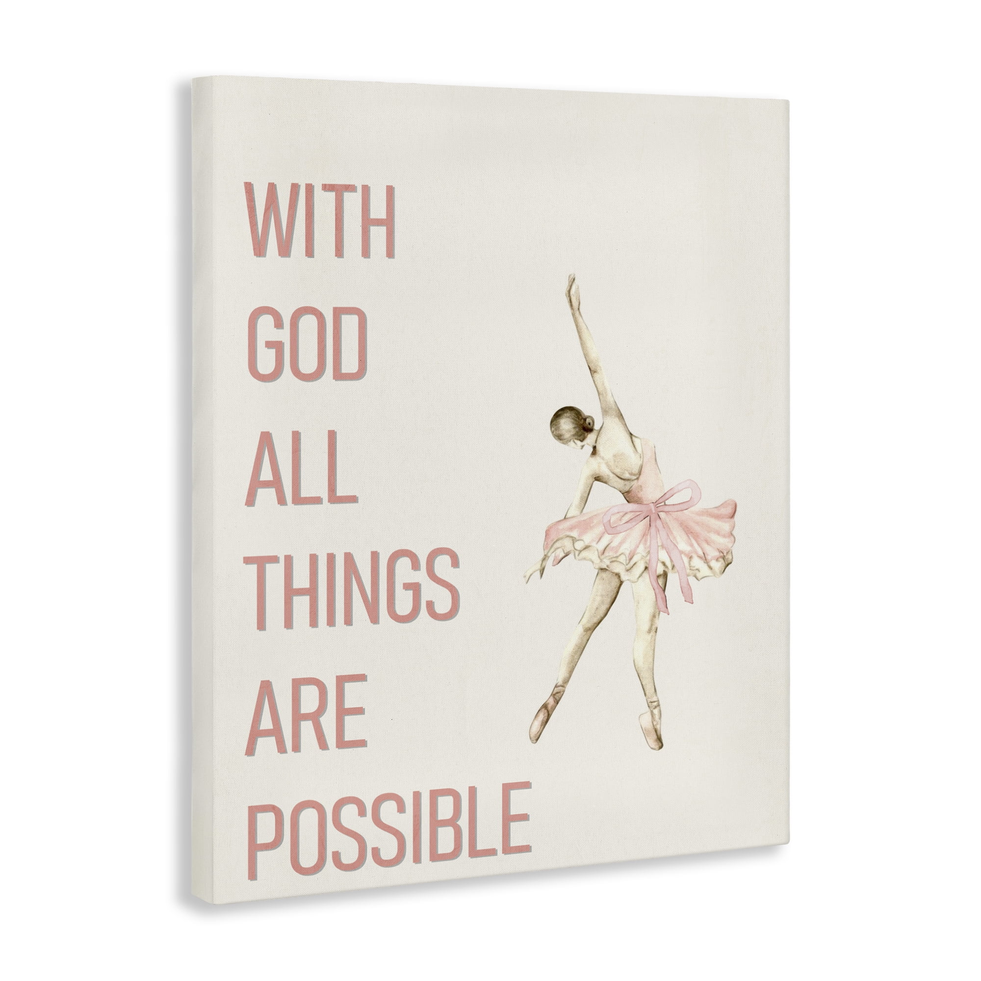 All Things Possible Ballerina Canvas Wall Art, design by Kim Allen