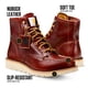 thumbnail image 3 of Boot Carhartt 6 Moc Toe con cuña para hombre, piel roja y marrón, 3 of 6
