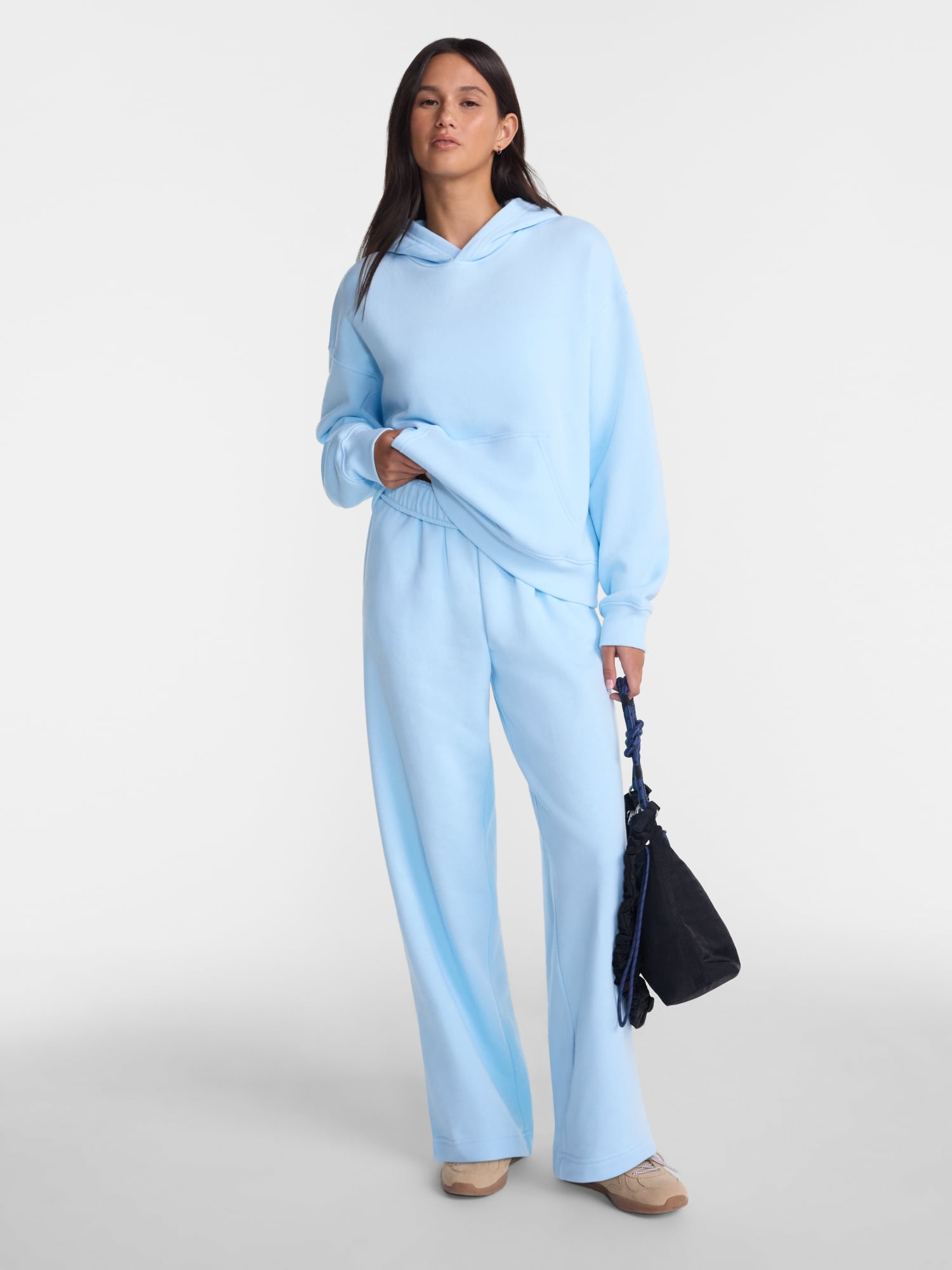 No Boundaries Wide Leg Fleece Pants, 28", 30", 32" Inseams, Women's & Women's Plus XXS-4X