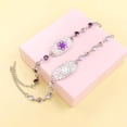 thumbnail image 6 of Editable QR Code Medical Alert Bracelet for Women | Stainless Steel & CZ Crystal Floral ID Bracelet | Laser Engraved Dynamic Medical Info Jewelry for Travel & Daily Wear, 6 of 8