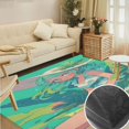 thumbnail image 2 of Tropical Mint Green (1) Adult Home Decor Bedroom Living Room Crystal Velvet Carpet Yoga Mat Game Room Carpet, 2 of 6