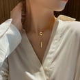 thumbnail image 2 of Lariat Necklace for Women Gold Bar Necklace Y Necklace Long Chain Necklace Geometric Pendant Necklace for Women, 2 of 7