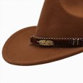 thumbnail image 4 of NOLDARES Toddler Baby Cowboy Hat, Boys Girls Cowgirl Hat with Leather Hatband, Wide Brim Infant Kids Western Cowboy Hat(Khaki,3-8 Y), 4 of 4