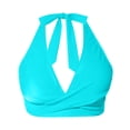 thumbnail image 4 of WILLBEST Traje de Baño Mujer Manga Larga Mujer Bikini Top Push Up Traje de Baño Top Cuello En V Cobertura Completa Traje de Baño Top, 4 of 4