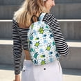 thumbnail image 5 of Disketp Cartoon Sea Creatures print Canvas Backpack Lightweight Travel Daypack Student Rucksack Laptop Backpack-Small, 5 of 5