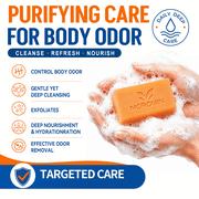 Morovan Persimmon Soap for Body Odorand And Old People Smell Effective Odor Control for All Skin Types and Sensitive Skin 4 Bars 5 oz Each