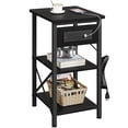 thumbnail image 4 of Industrial Side Table with Charging Station, 3-Tier End Table with USB Ports and Outlets for Small Space in Living Room & Bedroom, Farmhouse Wooden Sturdy Couch Bedside Nightstand, 4 of 9