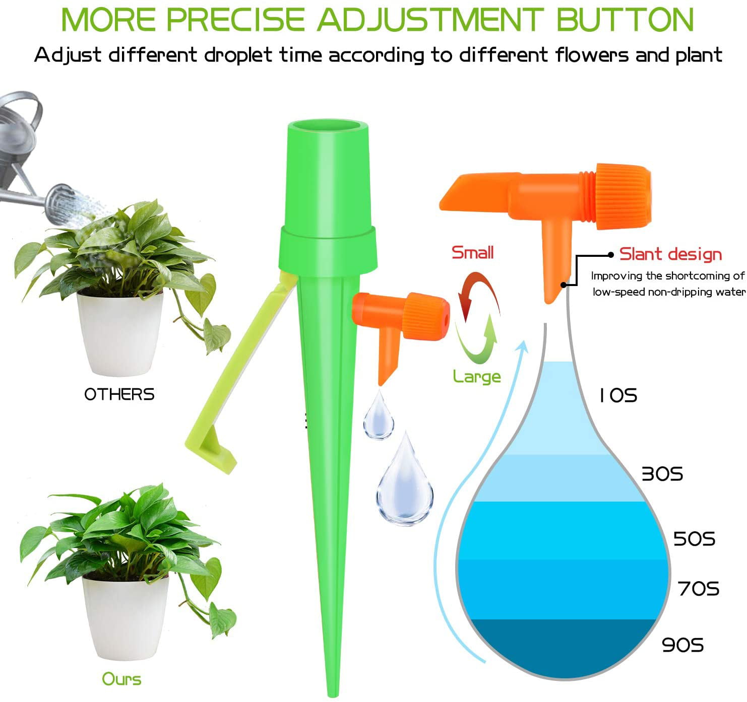 12/24PCS Automatic Self Watering System Plant Water Drip Irrigation Garden Tools 