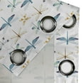 thumbnail image 4 of Ambesonne Dragonfly Grommet Curtain, Regular Lines Insects, 50" x 84", Orange Blue, 4 of 6