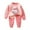 A46-Pink, variant on Hessimy Toddler Boys Girls Spring Summer Crewneck Long Sleeve Cute Print Sweatshirt & Pants Cute Set（Light Gray，4-5 Years）