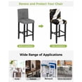 thumbnail image 3 of Black Marble Bar Stool Covers Set of 6, Luxury Gold White Abstract Cracks Artwork Stretch Washable Bar Chair Covers with Backs, Removable Pub Counter Height Chair Cover for Kitchen Dining Room Cafe, 3 of 7
