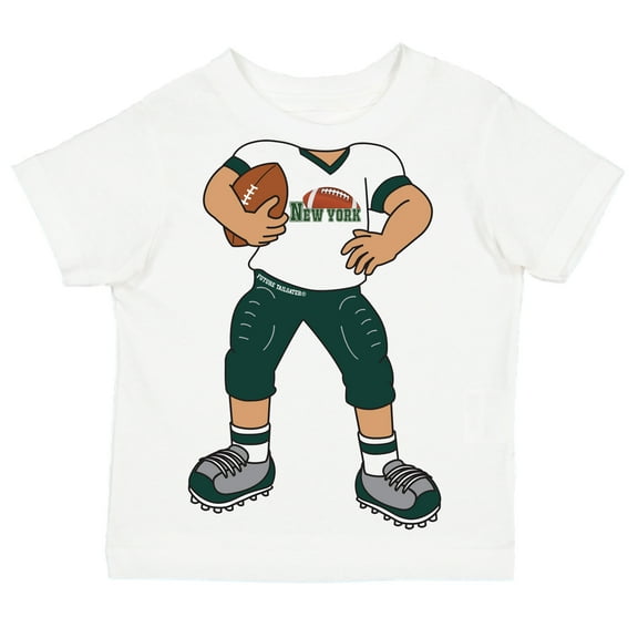Future Tailgater Heads Up! Football Player Infant Toddler Youth T-Shirt for New York Green Fans