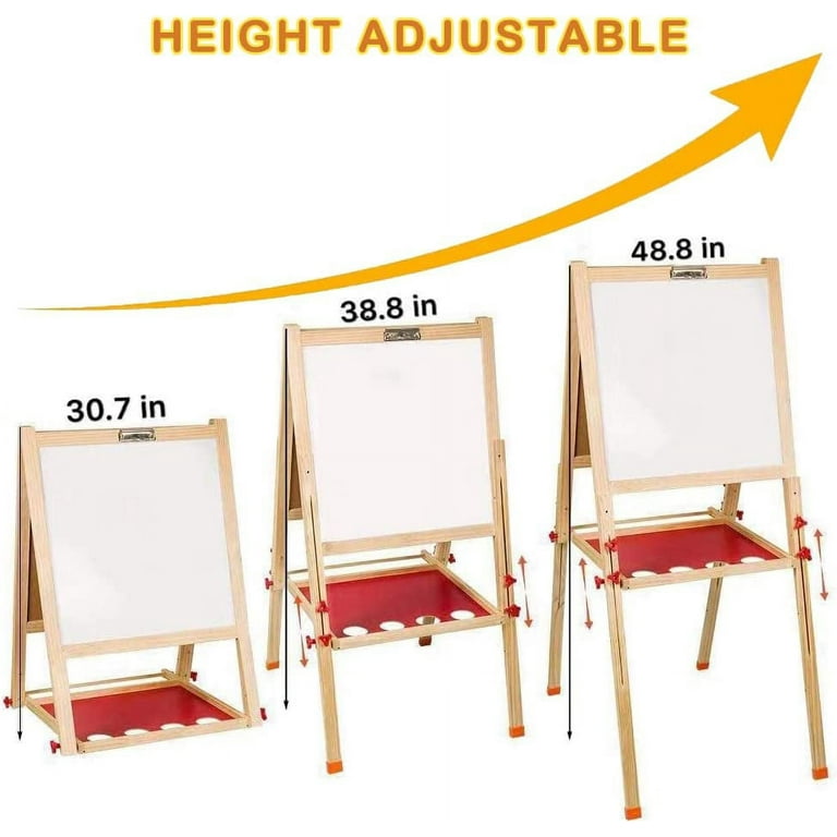 Innedu Children's Easel, Height-Adjustable Double-Sided Children's