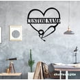 thumbnail image 2 of Craftnamesign Custom Heart Stethoscope Nursing Metal Wall Art LED Light, Custom Nurse Name Sign, 2 of 5