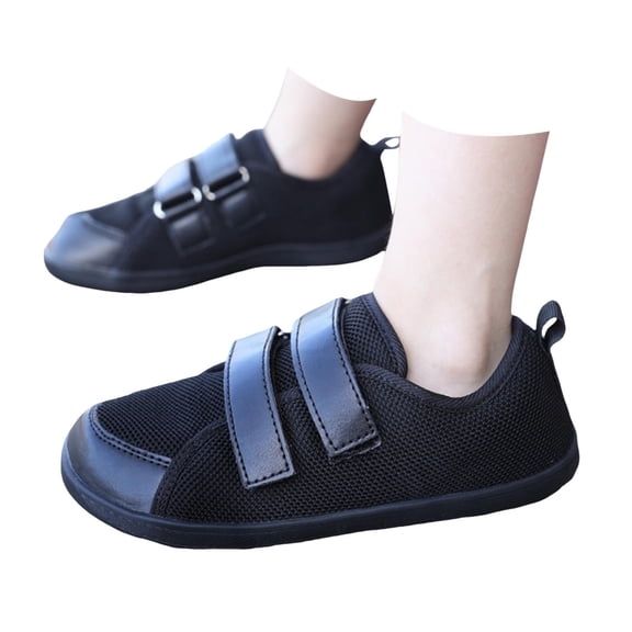 AJGRHE Kid Wide Barefoot Shoes for Boys Girls Outdoor Running Minimalist Walking Shoes Lightweight Footwear Black1 15.5-16 Years