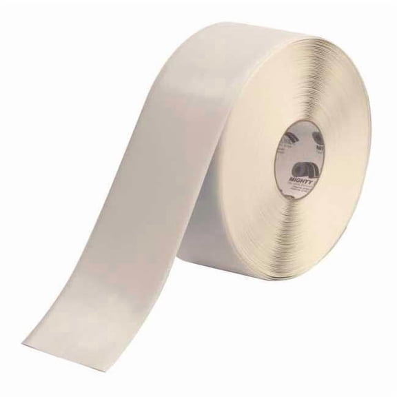Mighty Line Floor Tape,White,4 inx100 ft,Roll 4RW