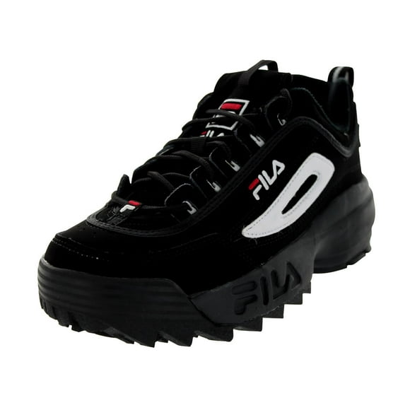 Fila Disruptor III Sneaker, Noir/blanc/rouge Vintage, 3,5 M US Big Kid