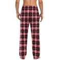 thumbnail image 3 of Mgmyaa Mens Plaid Print Pajama Pants Loose Fit Elastic Waist Straight Leg Sleep Trousers with Pockets, 3 of 5
