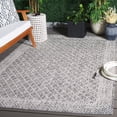 thumbnail image 2 of SAFAVIEH Courtyard Frazier Geometric Indoor/Outdoor Area Rug, Light Grey/Dark Grey, 5'3" x 7'7", 2 of 11