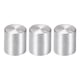 thumbnail image 1 of 3 piezas de perilla de potenciómetro con eje estriado tono plateado de aluminio, diámetro del eje de 6 mm, perilla rotativa de 10 mm x 10 mm, perilla de control de volumen, 1 of 3
