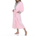 thumbnail image 2 of White Mark Soft Long Sleeve Plush Robe (Women's & Women's Plus), 2 of 4