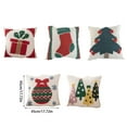thumbnail image 3 of Cotton Linen Pillow Cover With Christmas Tree Designs Sturdy Pillowcase For Sofa, 3 of 9