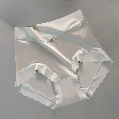 Calzones para Mujer  Braguita para Mujer  Ladies  Mid High Waisted Lace Sexy Hip Lifting And Abdominal Tightening Ice Silk Satin Seamless Lightweight And Breathable Sports Underwear For Ladies