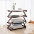 thumbnail image 6 of Tunhigl 4-Tier Shoe Rack, Shoe Organizer for Closet Floor, Shoe Shelf Holds up to 8 Pairs of Shoes, Space Saver Shoe Rack Organization Shelves Coffee, 6 of 6