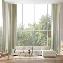 3S Brother's Extra Long Room Darkening 180" Length Faux Velvet Cream Curtain Drapes - Hanging Back Tab 5-25 Feet Custom Made Curtains ( 1 Panel ) - Made in Turkey (52"Wx180"L)