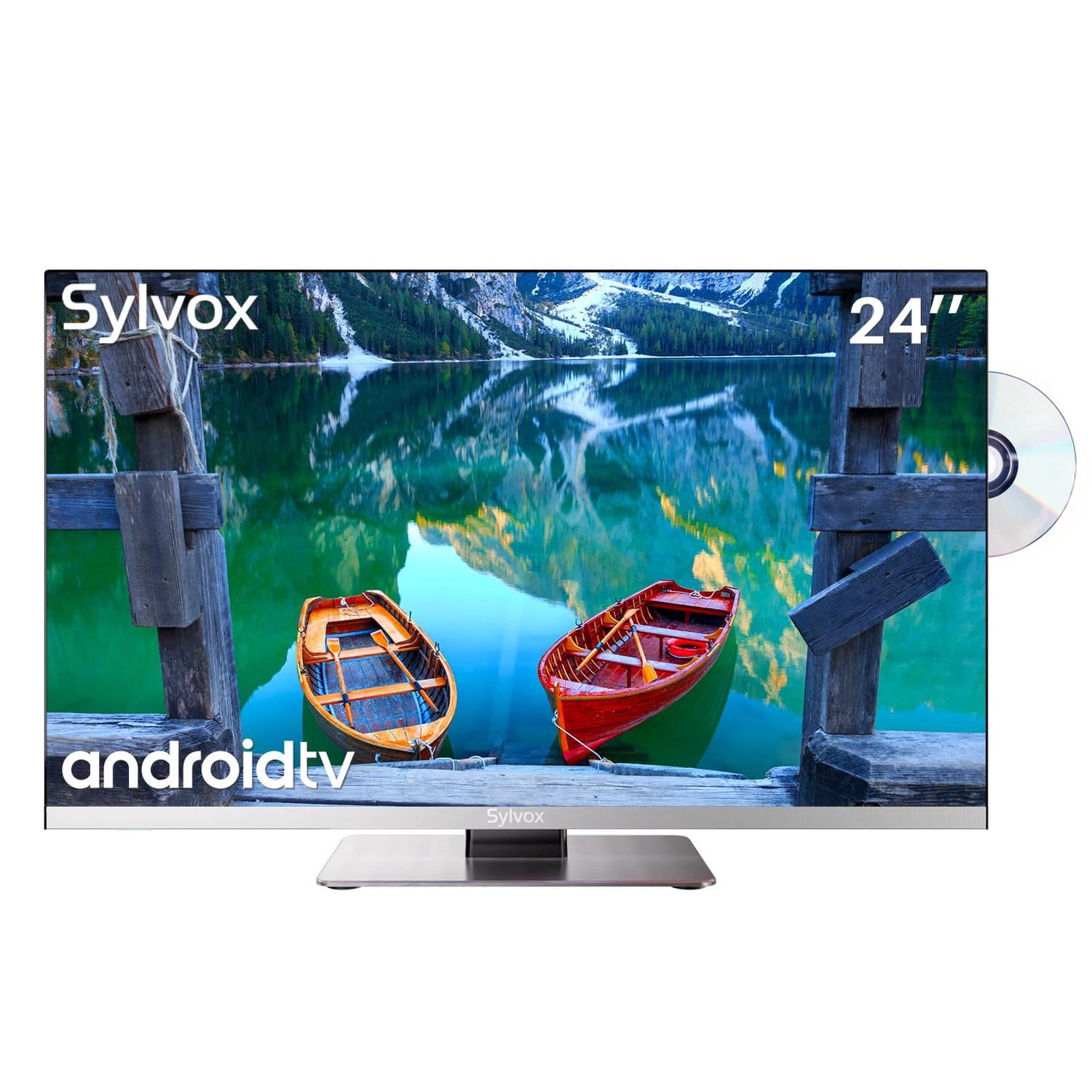 Sylvox Televisor Inteligente Sylvox De 24 Pulgadas Fhd 1080p Wifi Integrado Con Reproductor De Disco Para C