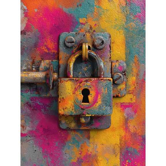 Colorful Door Hardware Canvas Print Cafe Hallway Home Wall Art Decor