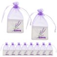 thumbnail image 1 of BRIGHTFUFU 10Pcs Lavender Drawstring Bag Set Purple Organza and Cotton Linen for Herbs Fragrance Storage, 1 of 6