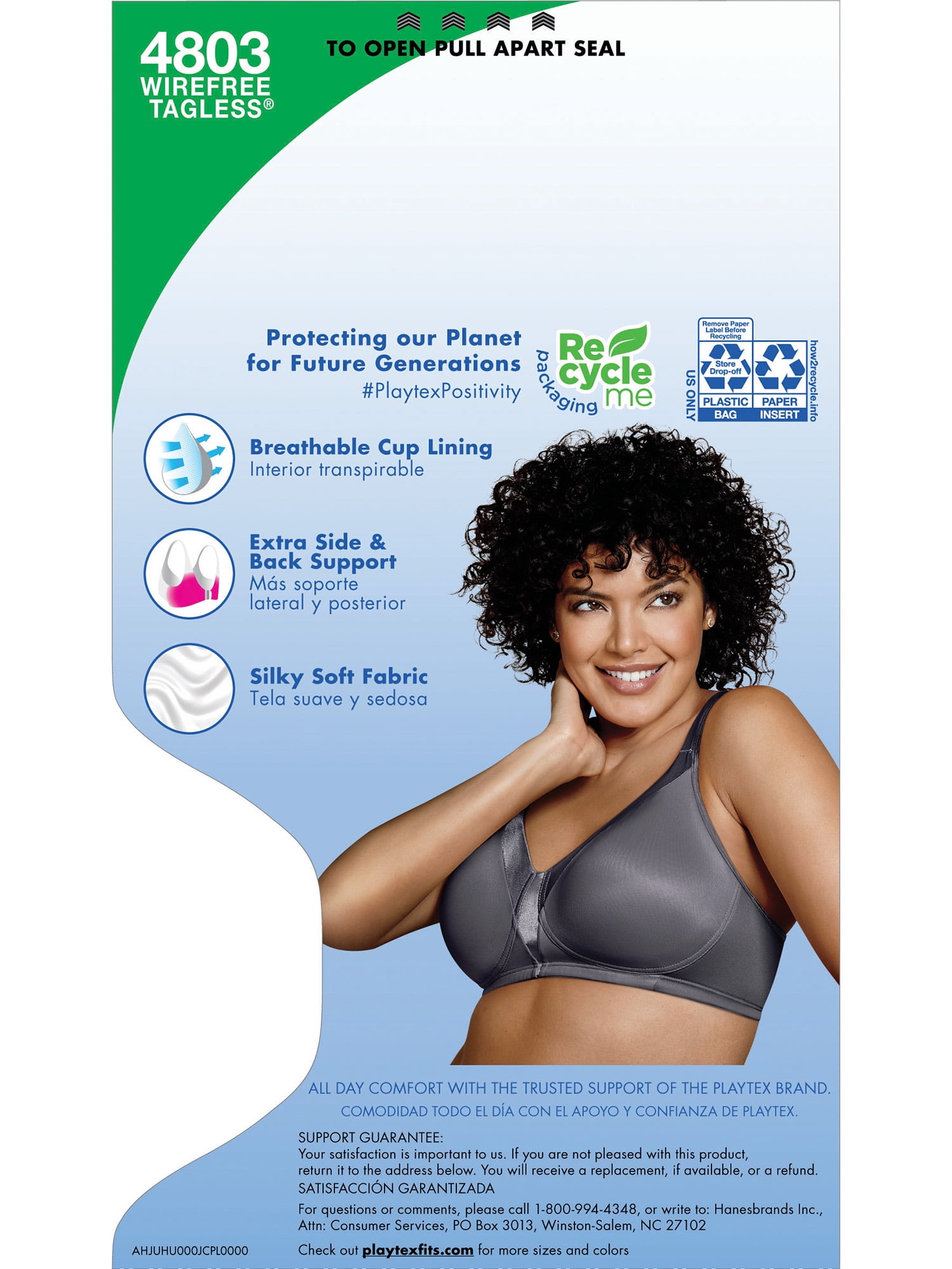 Playtex Women's 18 Hour Breathable Comfort Wireless Bra US4090 at   Women's Clothing store: Bras