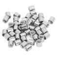 thumbnail image 1 of 50PCS M5×0.8 Female Threaded Coupling Nuts, 8mm Length 304 Stainless Steel Cylindrical Connector Nuts, Rustproof & Sturdy Rod Extender Fasteners for Home Decoration, Mechanical & Pipeline Equipment, 1 of 6
