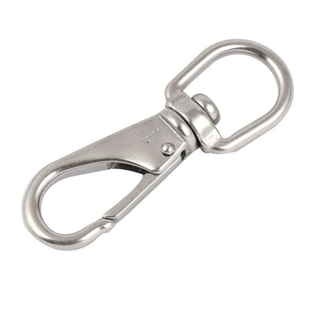 

Unique Bargains 5mm Thickness Stainless Steel Swivel Eye Lobster Snap Clasp Hook