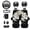 Black and Yellow - Bat Moon, variant on Frog Print Car Seat Cover Sets Full Set Soft Stretchy Front Back Seat Covers with Headrest Covers Steering Wheel Cover Safety Belt Pads Rear View Mirror Protector Trash Bag
