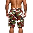 thumbnail image 4 of LTTVQM Men's Cargo Shorts Camo Shorts Men Elastic Waist Drawstring Work Hiking Shorts Outdoor Knee Length Bermuda Short with Multi-Pocket Green M, 4 of 4
