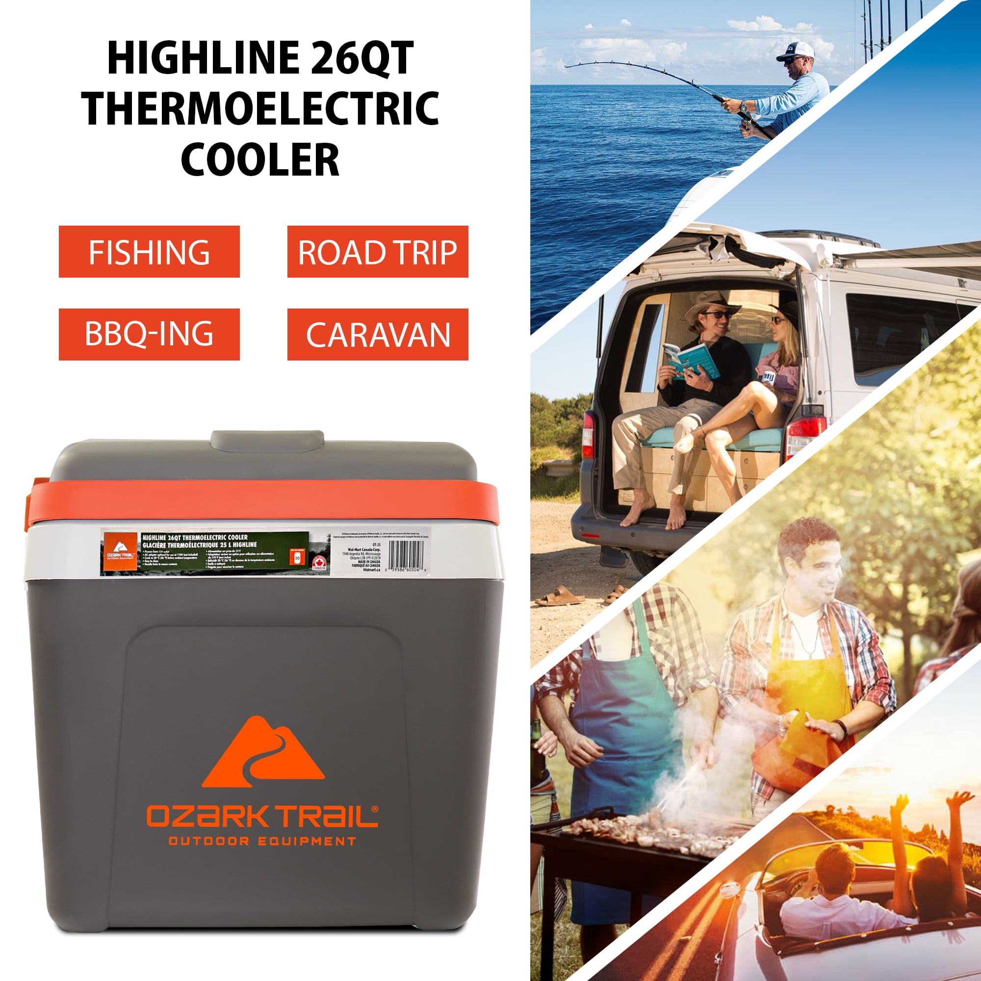 ELECTRIC × DRT / ROAD GLACIER Ozark Trail 26QT electric Cooler 12V Portable Travel Beach