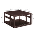 thumbnail image 3 of Convenience Concepts Monterey Square Coffee Table with Shelf, Espresso, 3 of 6
