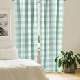 thumbnail image 2 of Ambesonne Buffalo Check Window Curtains, Lumberjack Artwork, Each 28" W x 63" L, Pale Pink and Lavender Blue, 2 of 4
