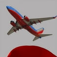 thumbnail image 1 of Wallhogs Chibi Southwest 737 Flyover Cutout Wall Decal, 1 of 2